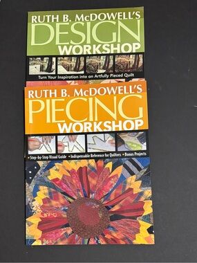 Ruth B. McDowell's Piecing Workshop & Design Workshop Books, Beautiful Quilt Art